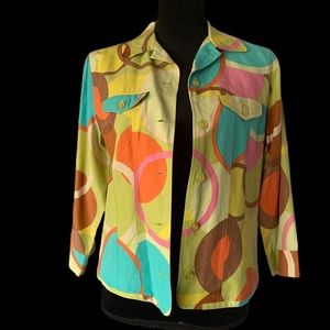 Transitions Silk/Linen Colorful Lightweight Jacket